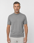 Short-Sleeve Mock Neck, Medium grey, front