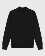 Long-Sleeve Mock Neck, Black, flatlay