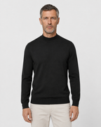 Long-Sleeve Mock Neck, Black, front