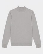 Long-Sleeve Mock Neck, Light grey, flatlay
