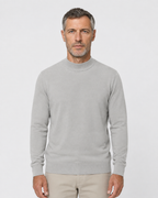 Long-Sleeve Mock Neck, Light grey, front